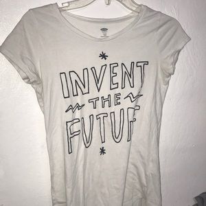 “invent the future” white tee